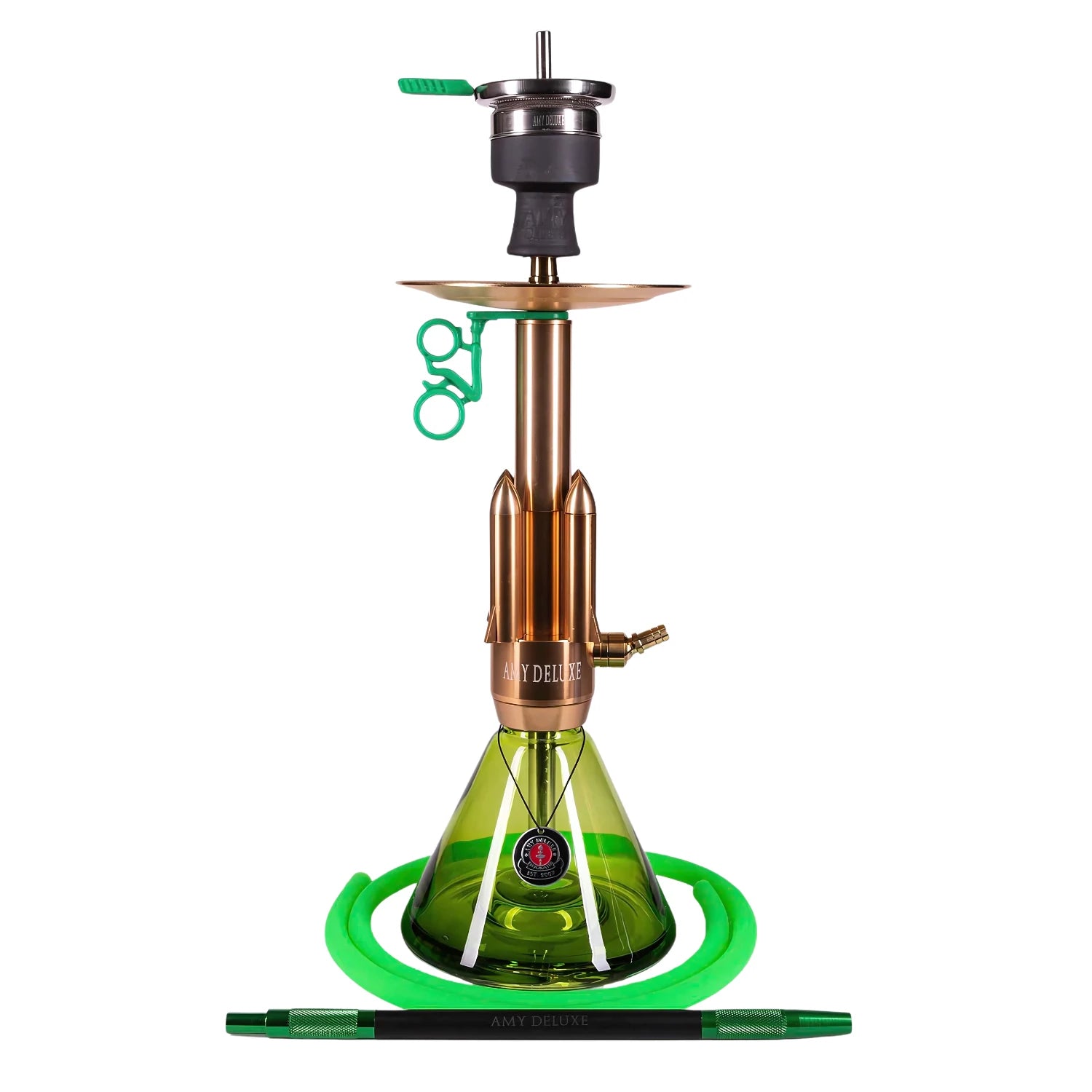 Close-up of Amy Little Rocket Hookah 067.02 – detailed stem and base finish