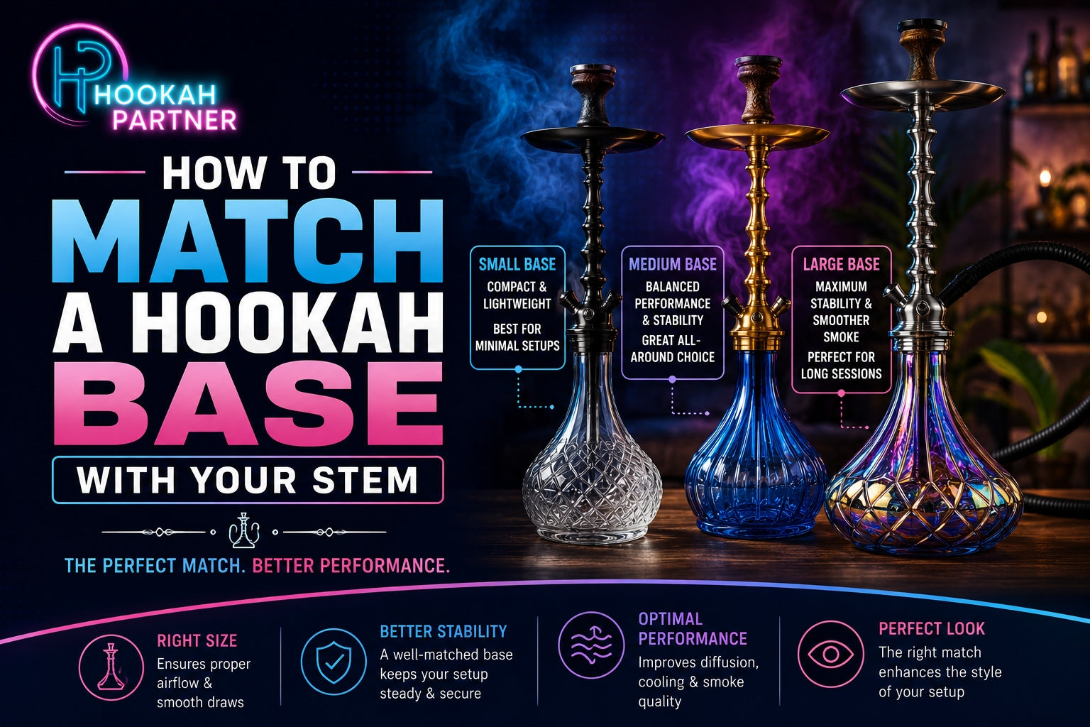 How To Match A Hookah Base With Your Stem