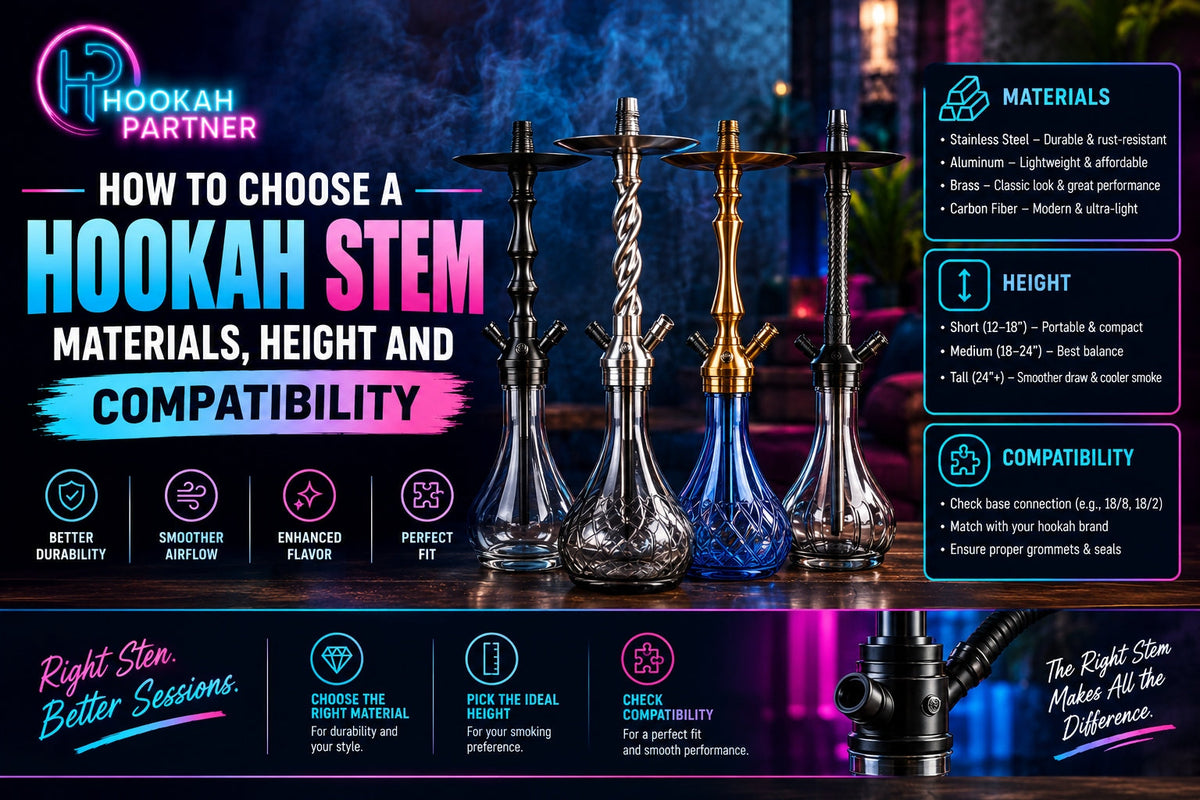 How to Choose a Hookah Stem: Materials, Height and Compatibility