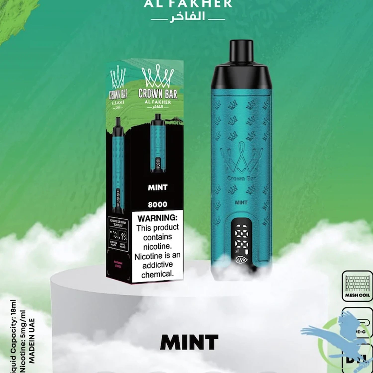 Al Fakher Crown Bar Vape 8K