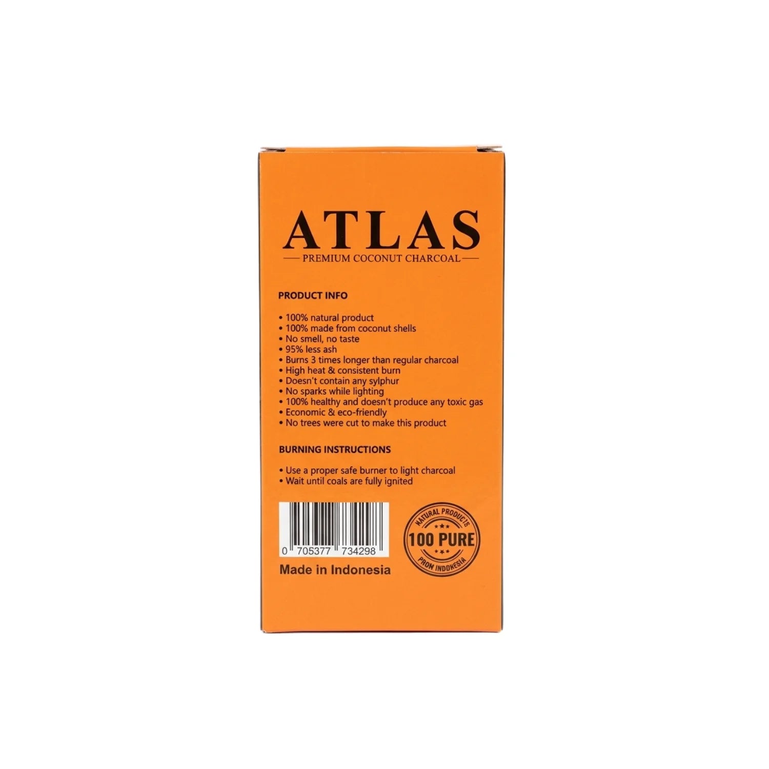 Atlas Premium Coconut Charcoal 25mm 1kg